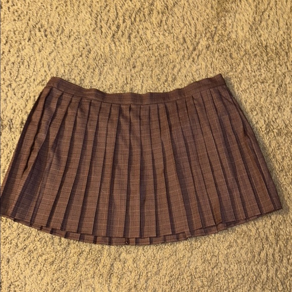 NWT Juniors’ Plus Size SO Pull On Brown Plaid Pleated Skort (3X) - Picture 2 of 6